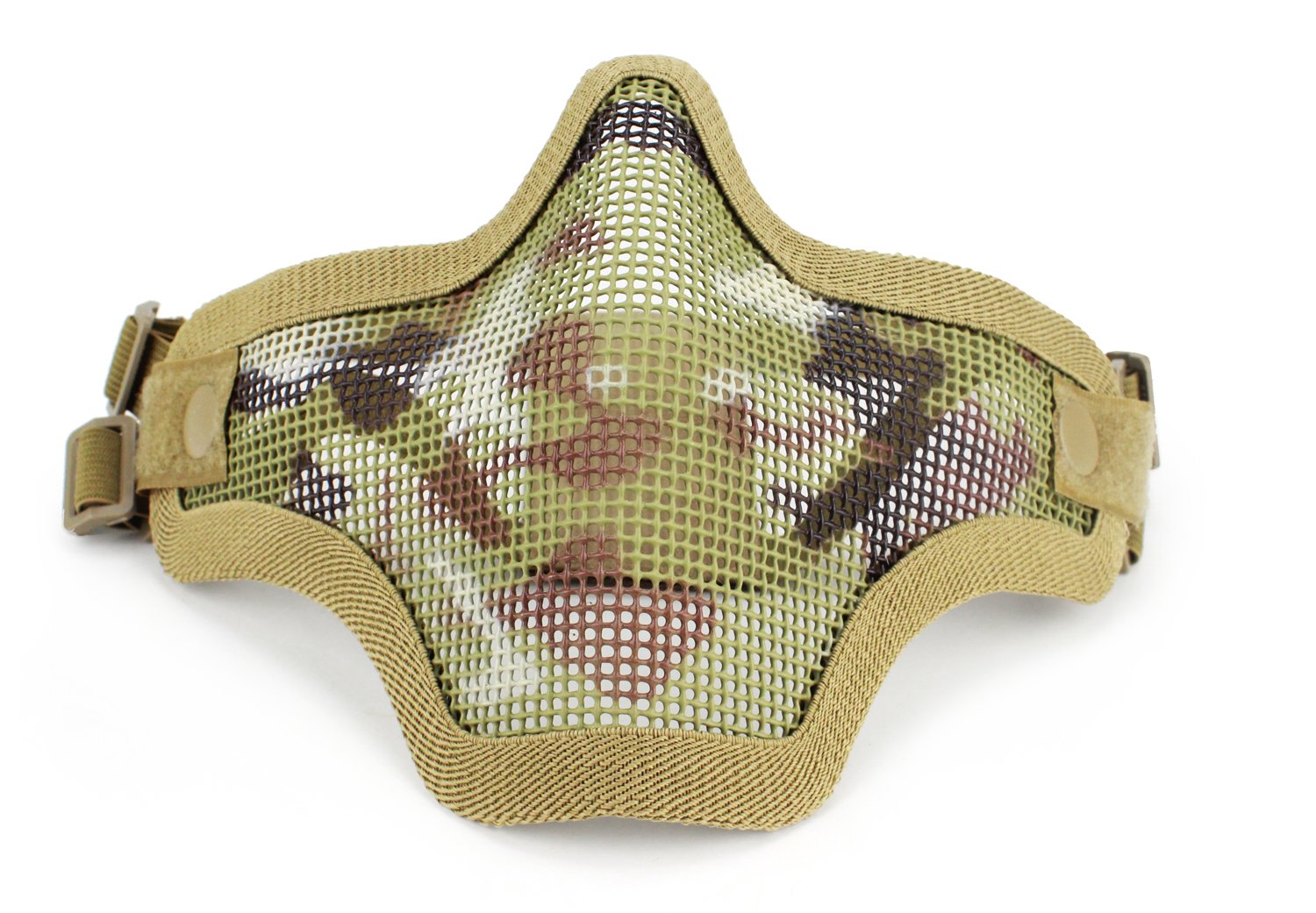 Tactical Mask Half Face Low Carbon Steel Wire Warrior Mask Protect Solid Mask For Game Field CS Tactical Equipment