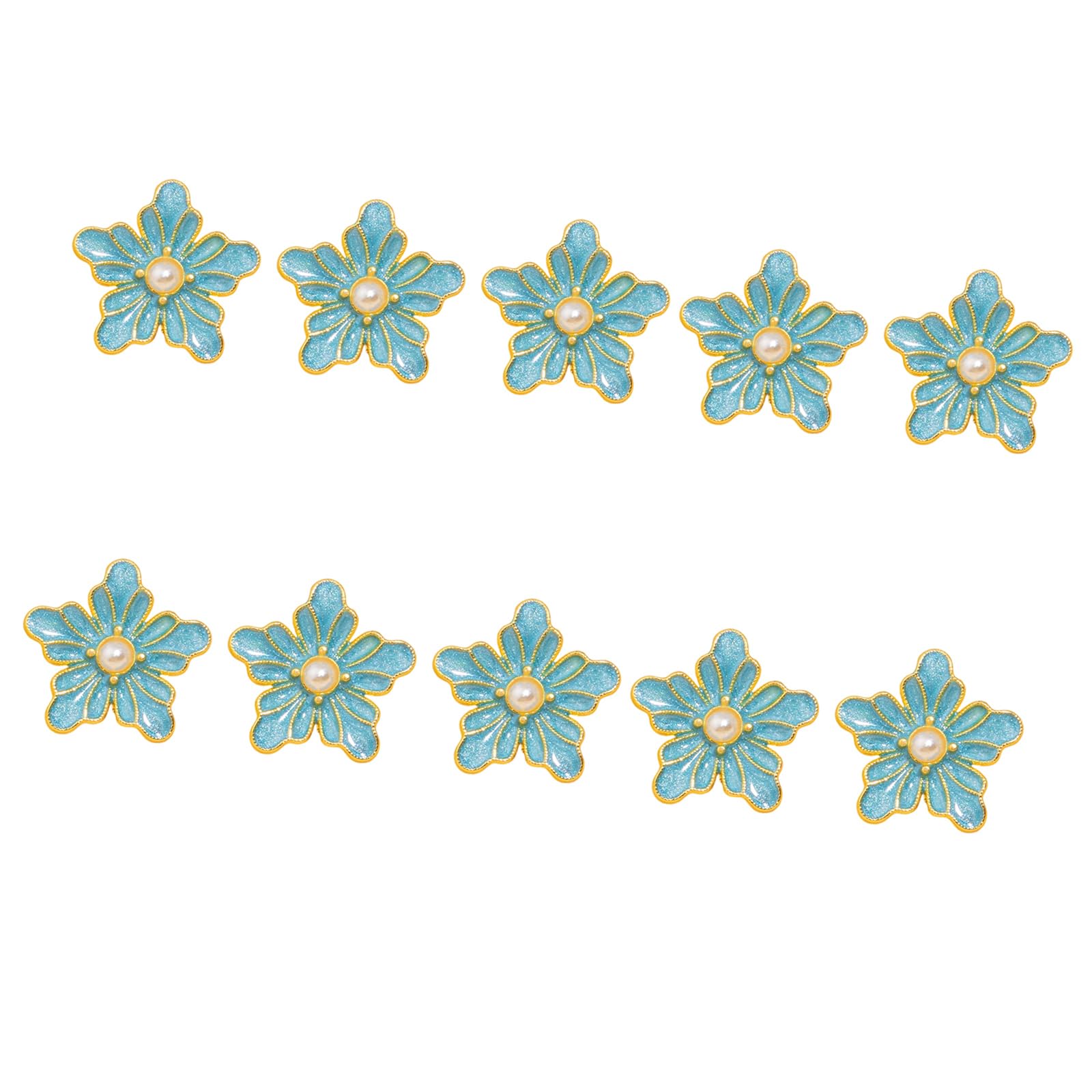 Buxuaaaa 10Pcs Flower Shape Cufflinks Buttons Metal Sewing Button Fasteners Clothing Accessories for Garments Jackets Shirt Dress Metal Flower Shirt Buttons