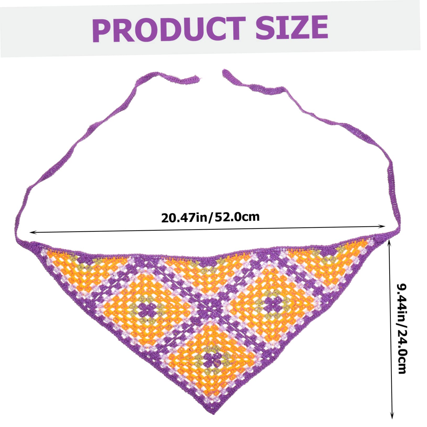 FRCOLOR 4 Pièces Bandeau Triangulaire Bandeau Turban Pour Femme Foulard Cheveux Élastiques à Cheveux Pour Femmes Dames Violet,mauve En Tissu Manquer Facile Accessoires Pour x