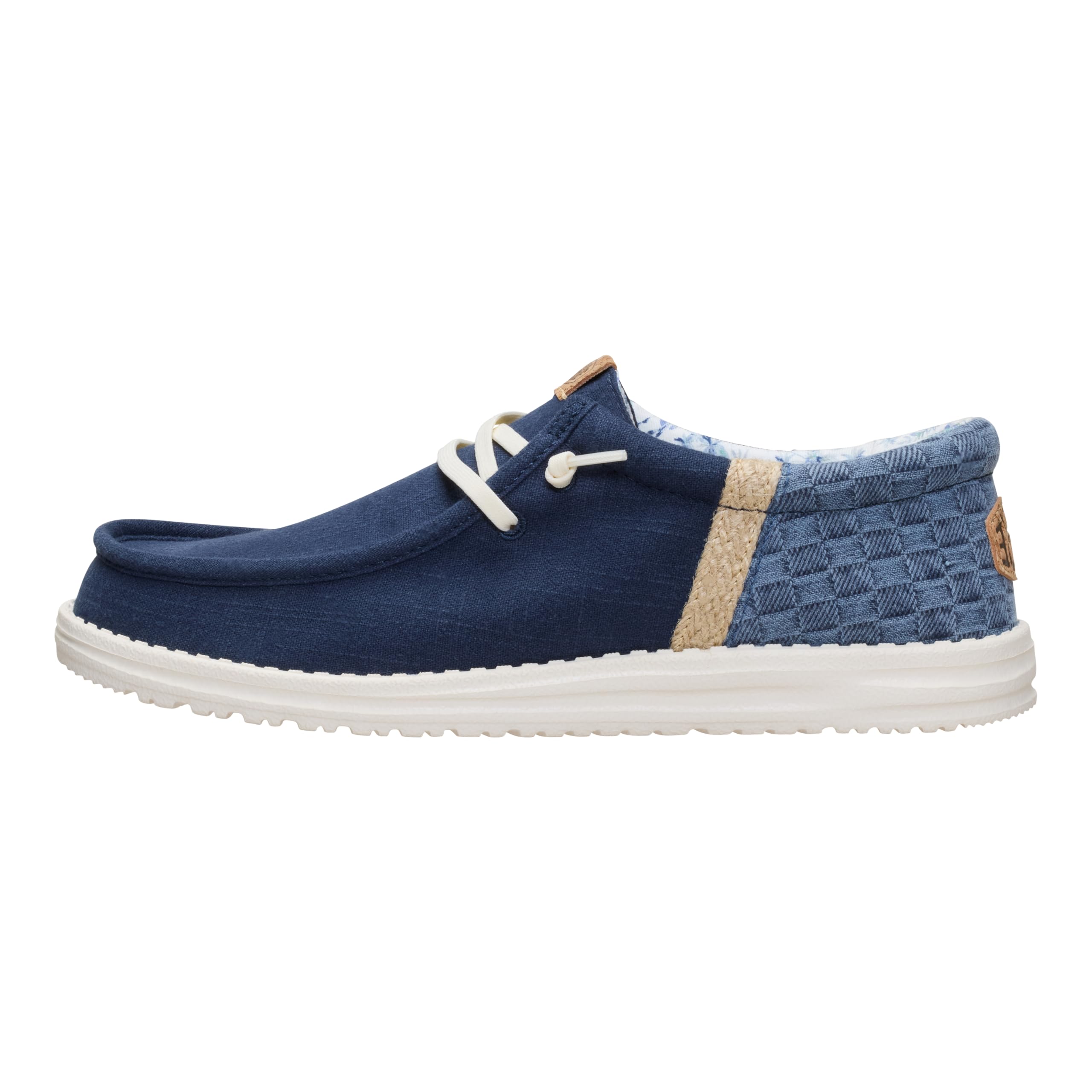HEYDUDE Wally Funk - Scarpa da viaggio estiva da uomo, leggera, ripiegabile, con lacci elastici, facile da indossare, Blazer Navy/​Multicolore, 41 EU