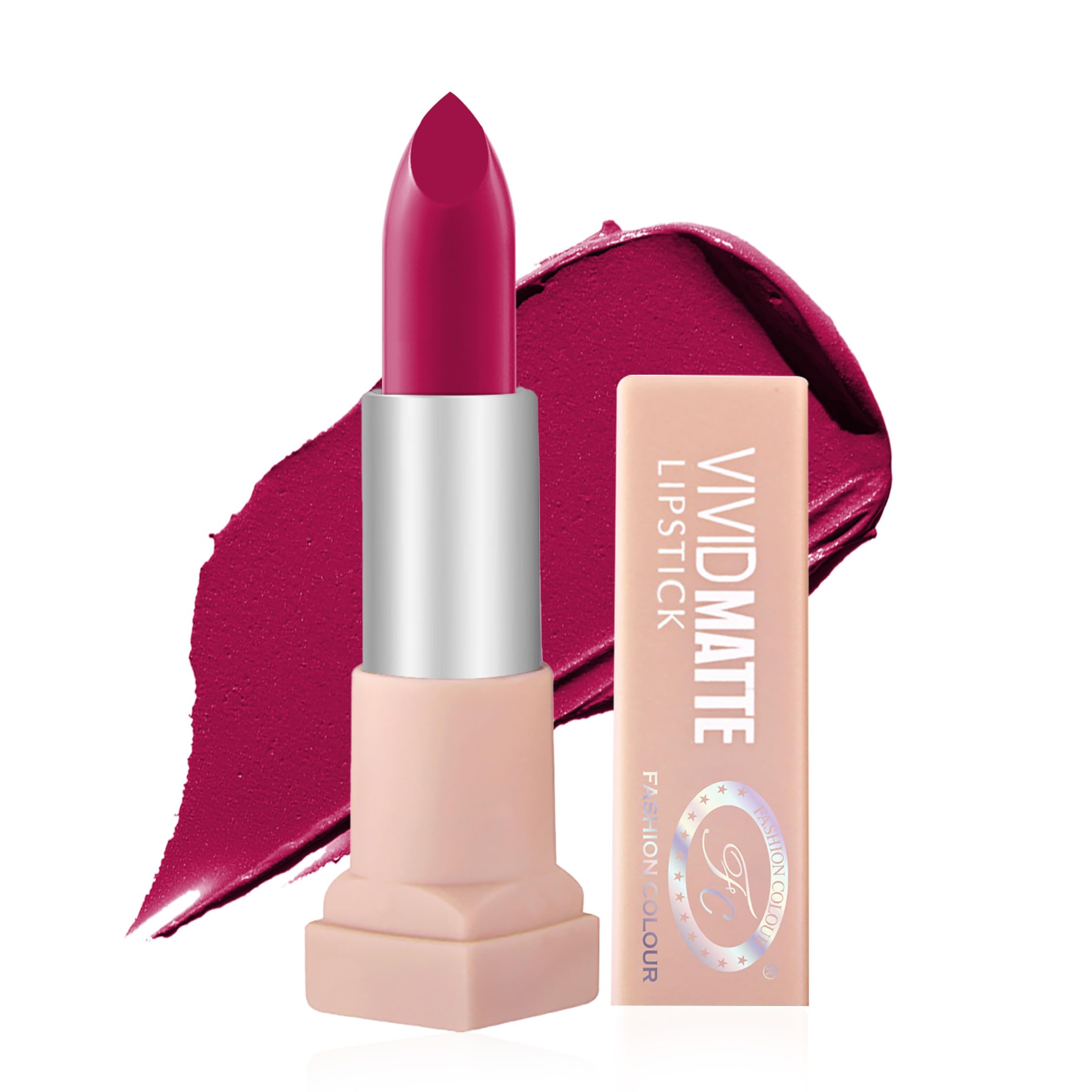 FASHION COLOUR Velvet Texture Vivid Matte Lipstick | Long-Lasting and Highly Pigmented Finish | Long Lasting, Hydrating & Lightweight Lipstick | Creamy | 14 Vivid Charming Colours | 3.8g | Fuchsia (B094Y1XRZ2) Amazon Price History, Amazon Price Tracker