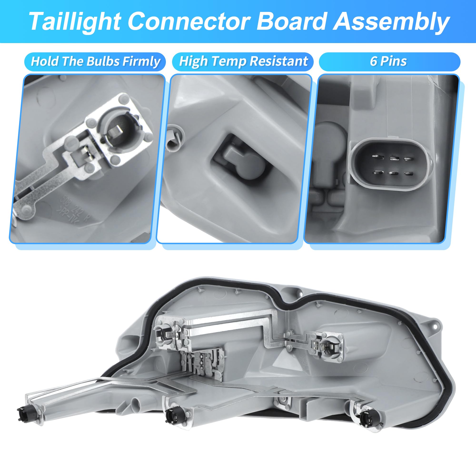 Supporto Portalampade Posteriore Destro per Audi TT MK2 2006-2014 Supporto Portalampade con Spina Presa Lampada Sostituisce 8J0945258A