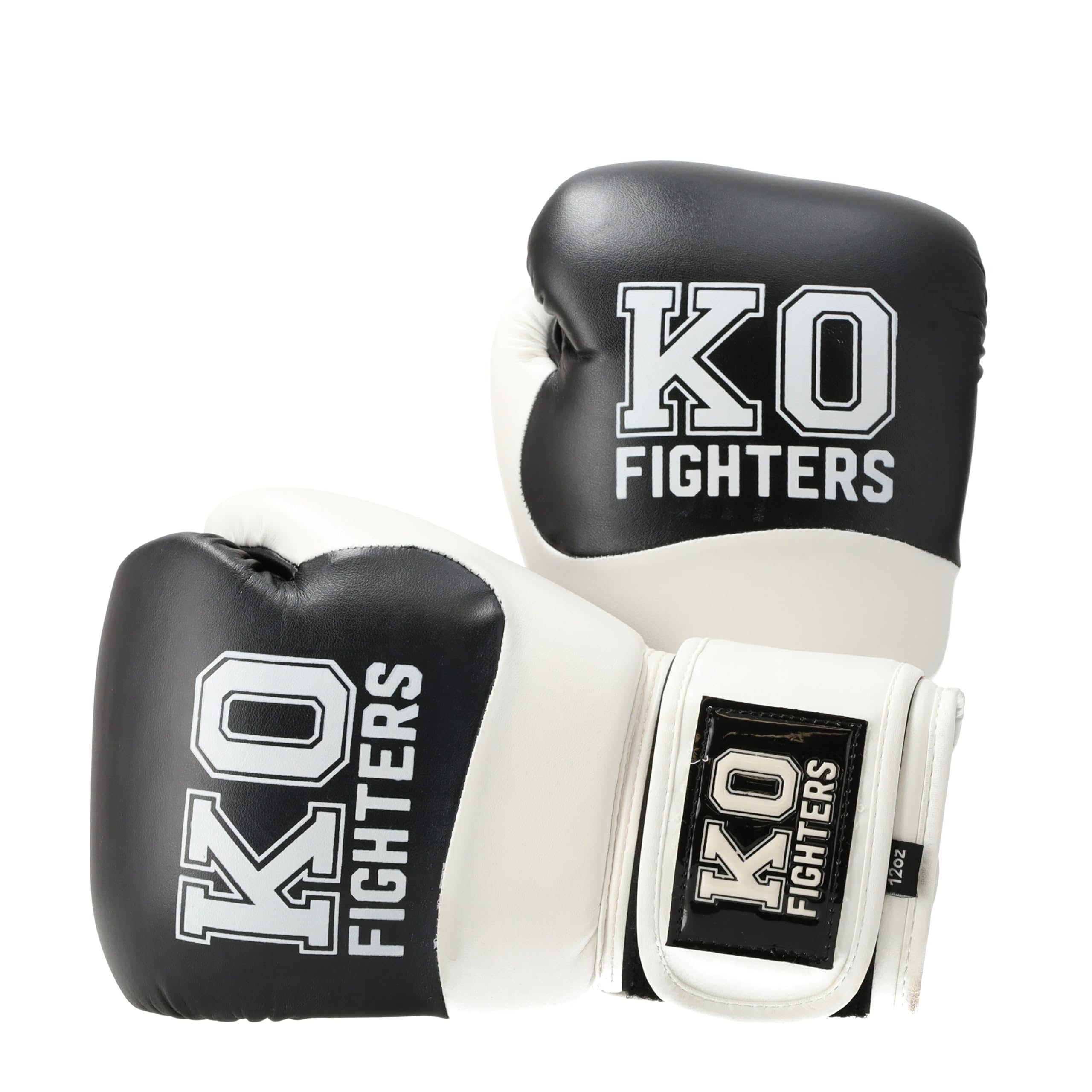 Guantoni da boxe – kickboxing, boxe e MMA – Pelle vega, chiusura in velcro – Guanti da allenamento per principianti e avanzati – Borsa per il trasporto inclusa – Nero e bianco