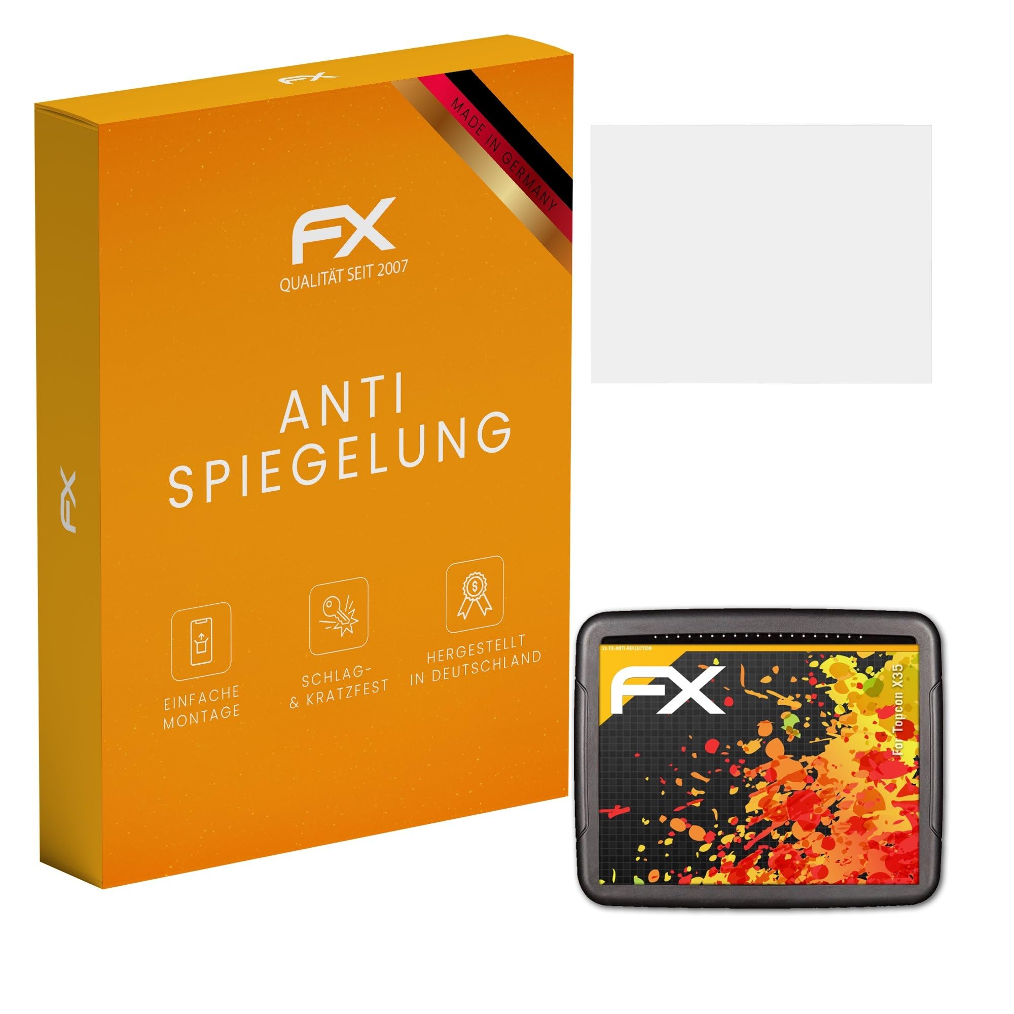 atFoliX Screen Protector compatible with Topcon X35 Screen Protection Film, anti-reflective and shock-absorbing FX Protector Film (2X)