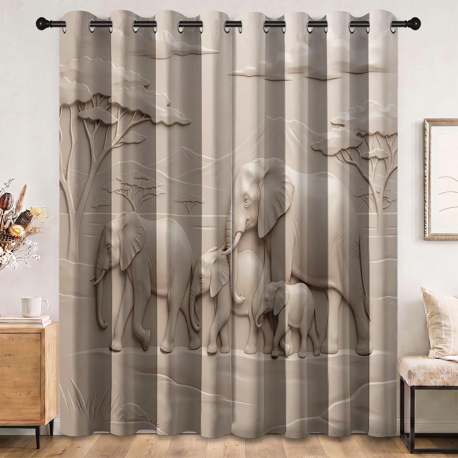 Tende oscuranti Animali Art Marrone