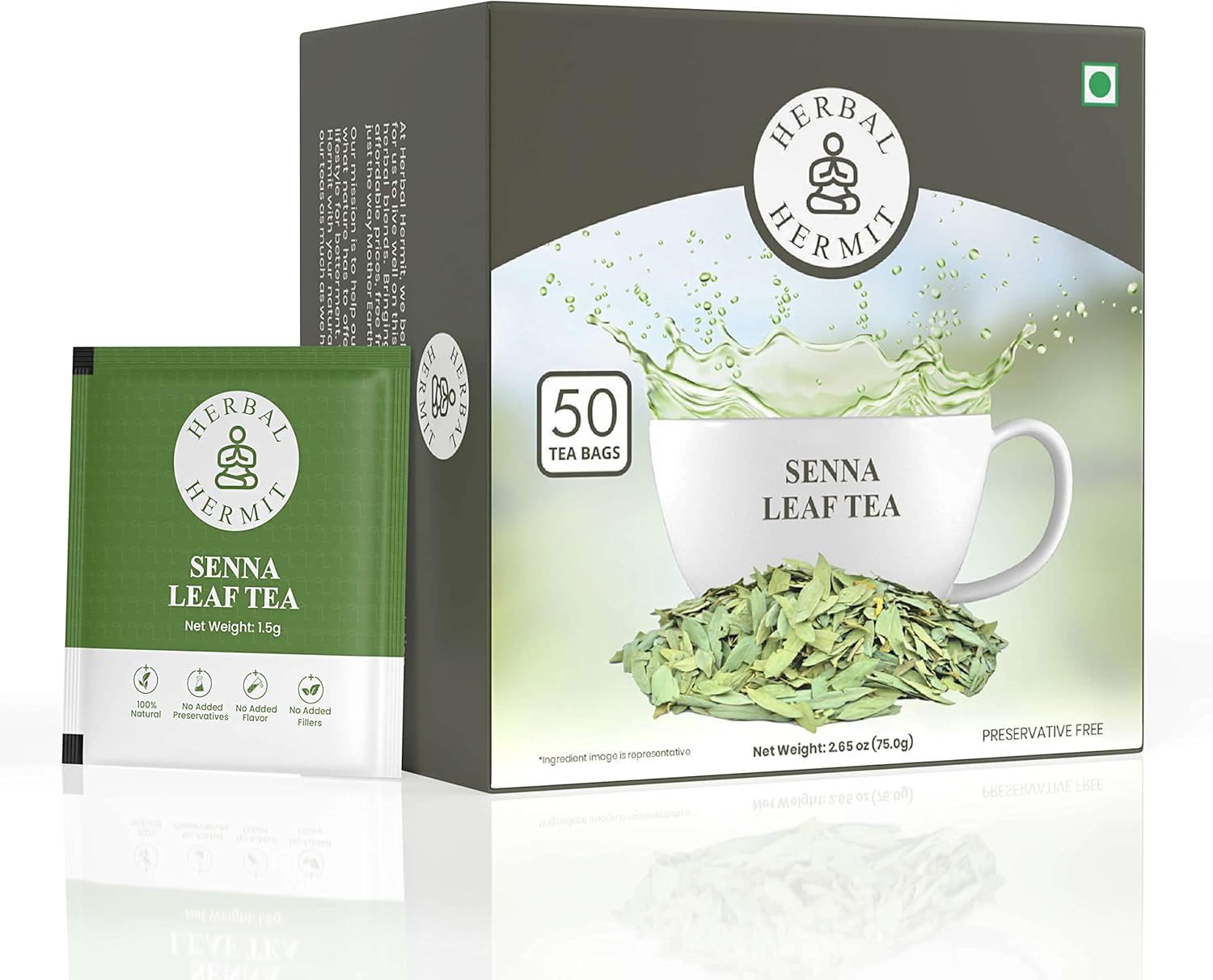 Senna Tea Bags, Premium Herbal Laxative Tea for Constipation Relief