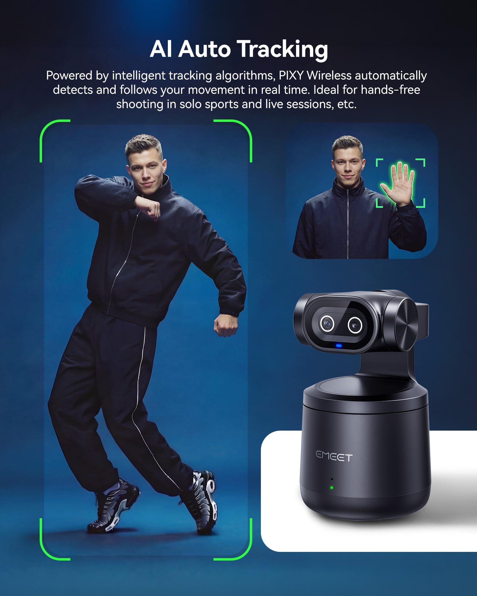Amazon.com: EMEET PIXY Wireless 4K Dual-Lens AI Tracking PTZ