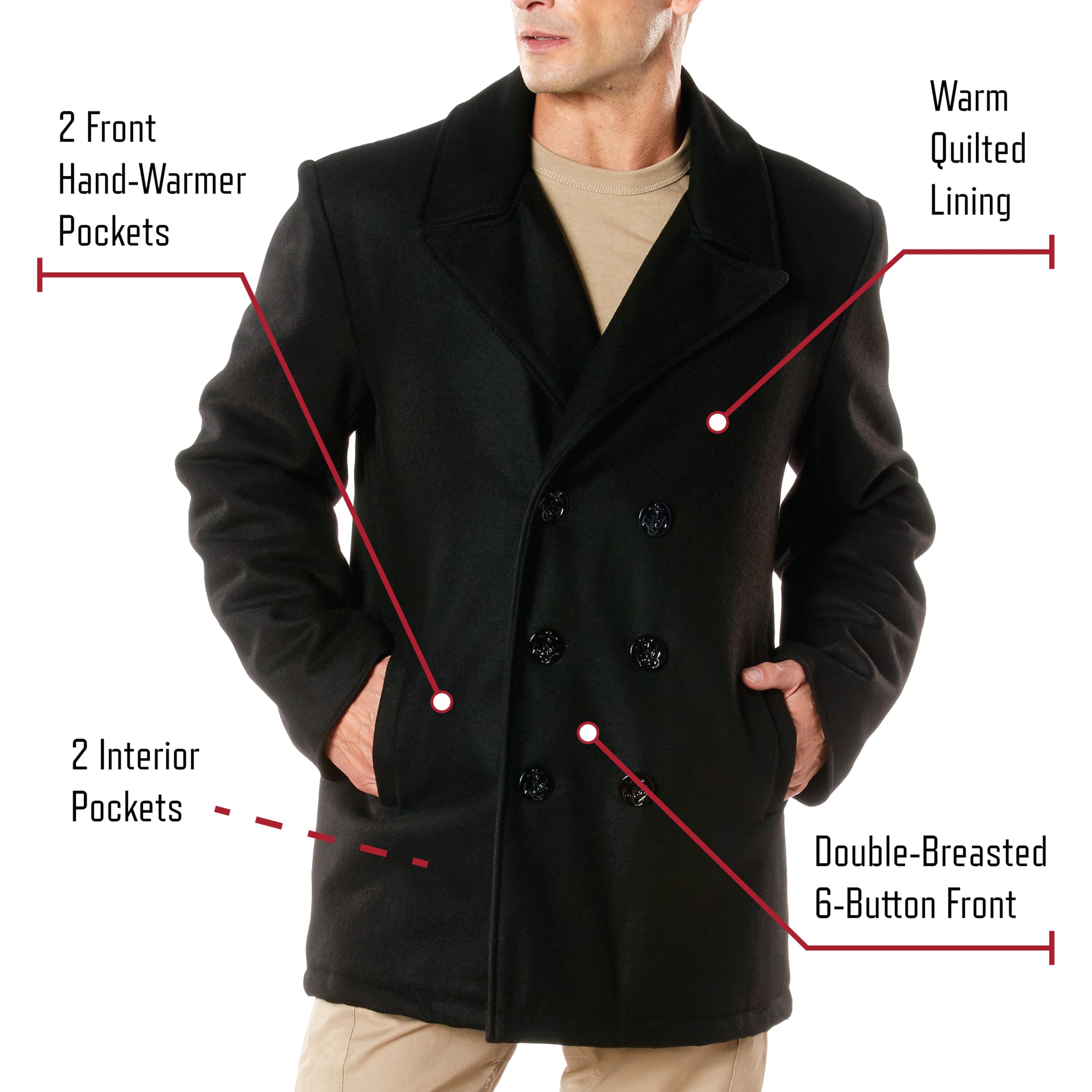 【JADEX】CIOTA Pea Coat サイズ5 Amazon.com: Rothco 21859 Naval Heritage Pea Coat Color : Black