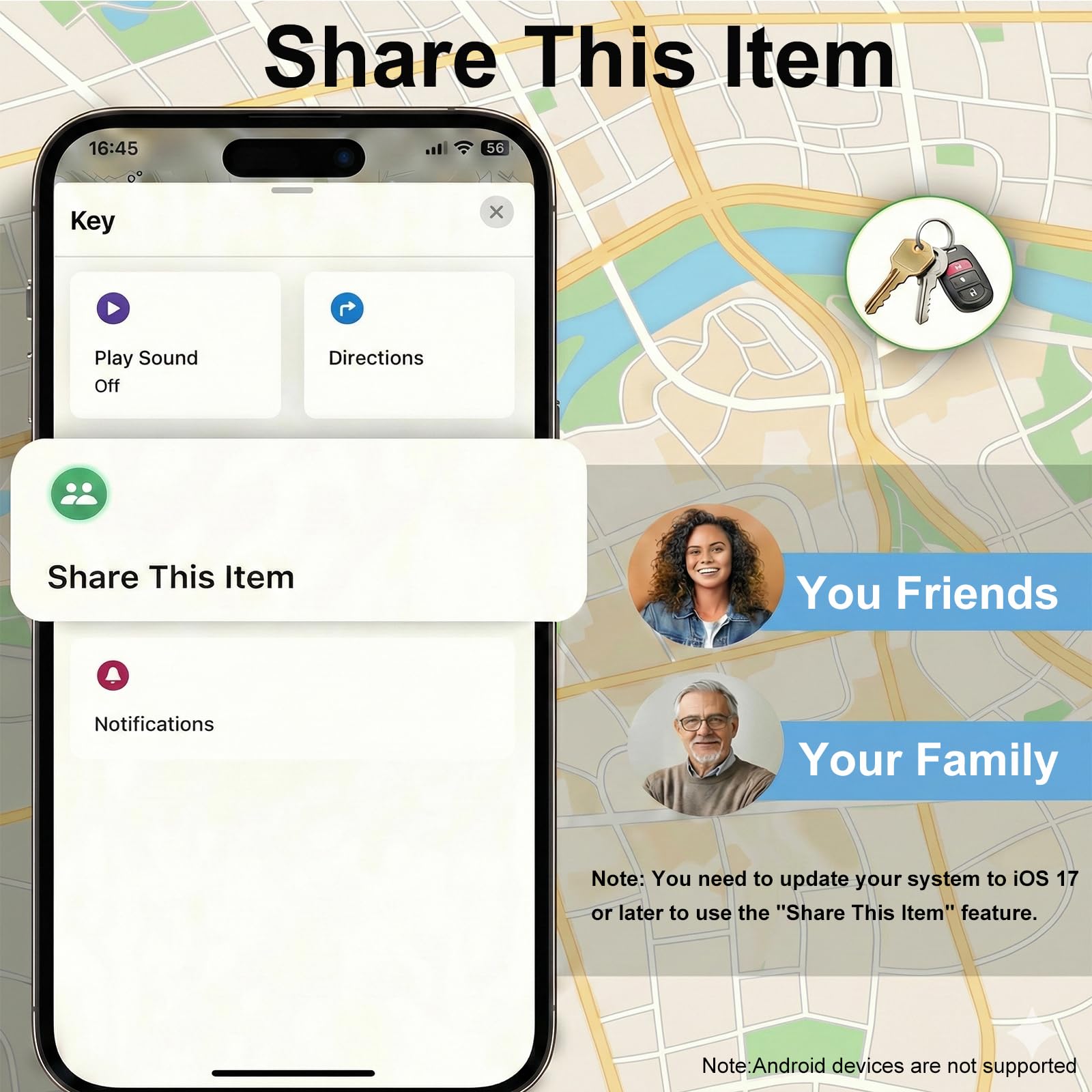 Smart Tracker Tag 2 Pack localizador Buscador Compatible con la aplicación Buscar de Apple (Solo iOS) Tag localizador para localizar Llaves,Mochilas,Carteras y equipajeBatería Reemplazable, Negro — view 6