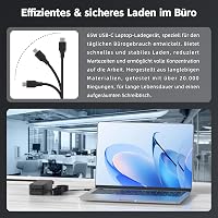 BIUBOTY 65W/45W USB-C Laptop Töltő - Lenovo ThinkPad X1 Carbon, T14, T480, T490, Yoga C740, C940 Kompatibilis Gyorstöltő Adapter 7
