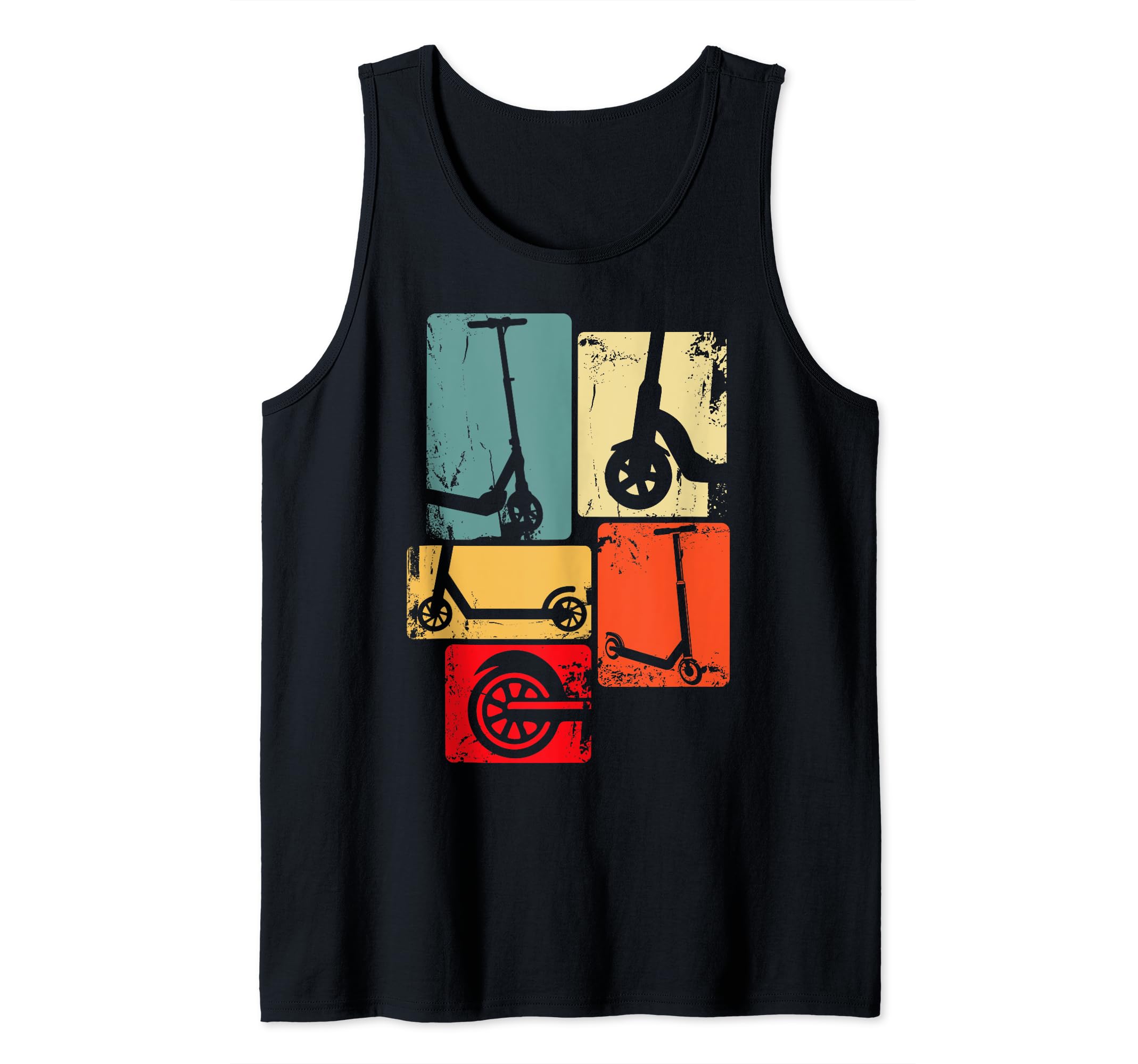 Scooter Stunt Retro Style Scooter Gift Boys Kids Tank Top