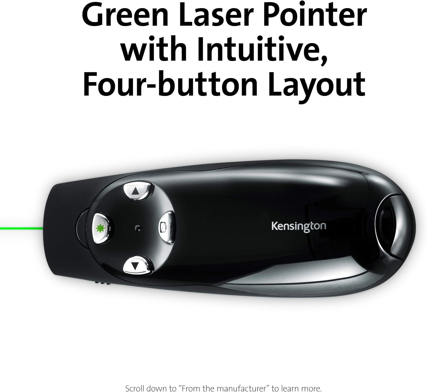 Kensington Presenter Expert™ Wireless with Green Laser - Black (K75774WW) : Office Products