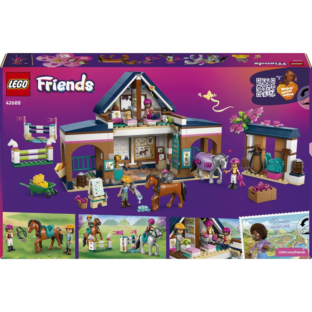 LEGO Friends Stadnina i szkółka jeździecka 42688 | Stadnina, zestaw z końmi, prezent dla miłośnika jazdy konnej 7+, 735 elementów