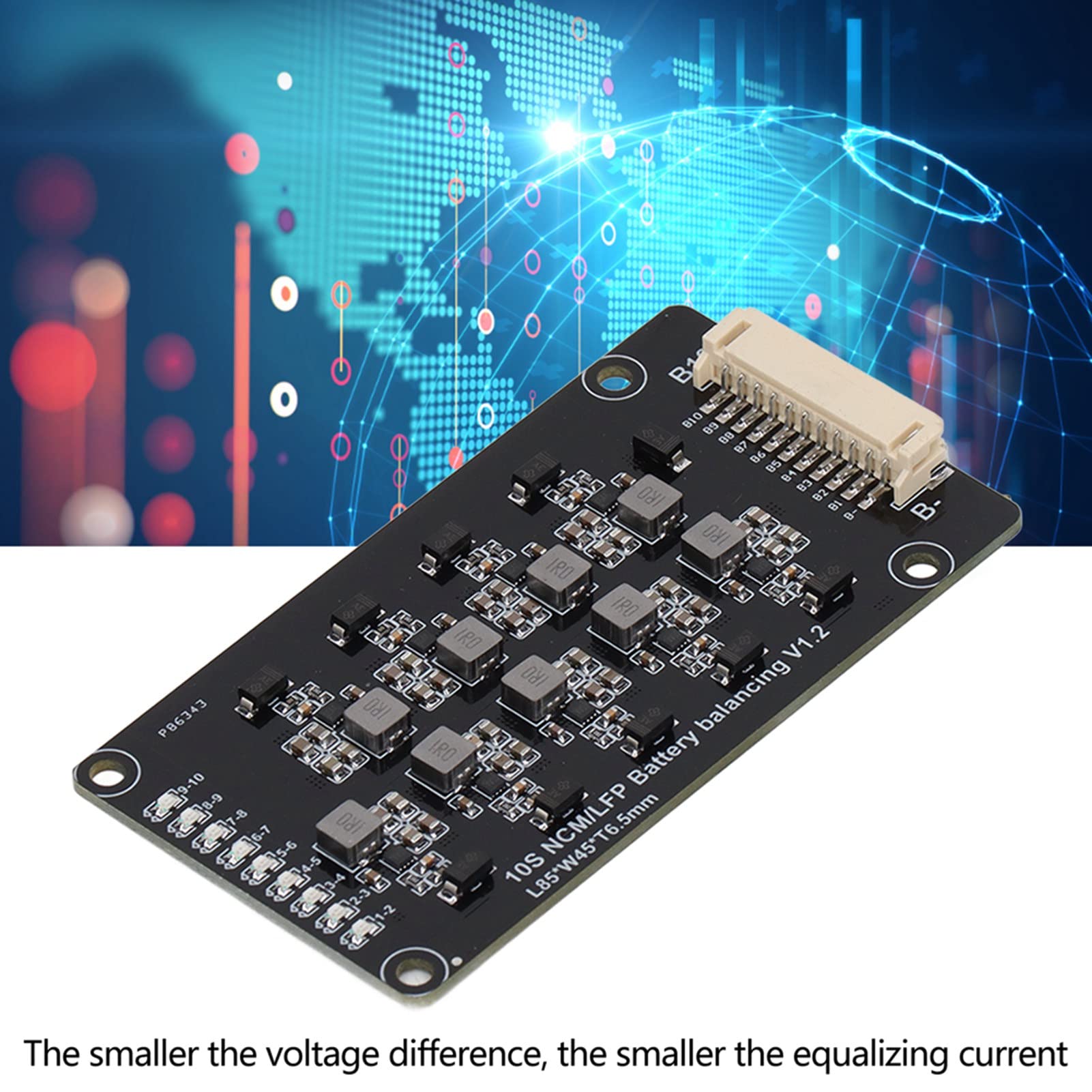 Égaliseur Actif de Batterie 10S équilibreur de Batterie Inductif Carte D'égalisation Automatique avec Câble pour Batterie