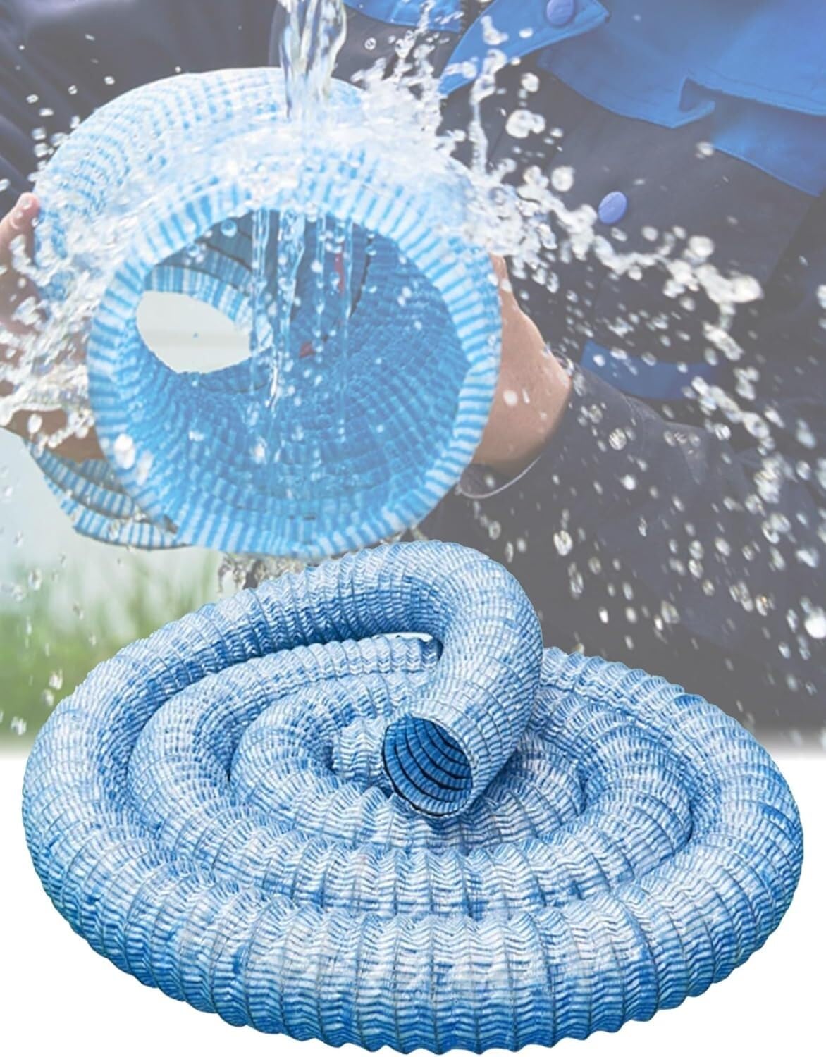 Vuiklcty 5Cm Flexible Underground Drainage Pipes, Suitable For Yards And Driveways(16M/52.5Ft)