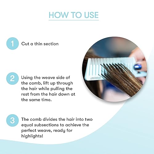 Miniatura 4 de Framar Dreamweaver - Juego de peines resaltados - Gator Grips Black StylingComb Set