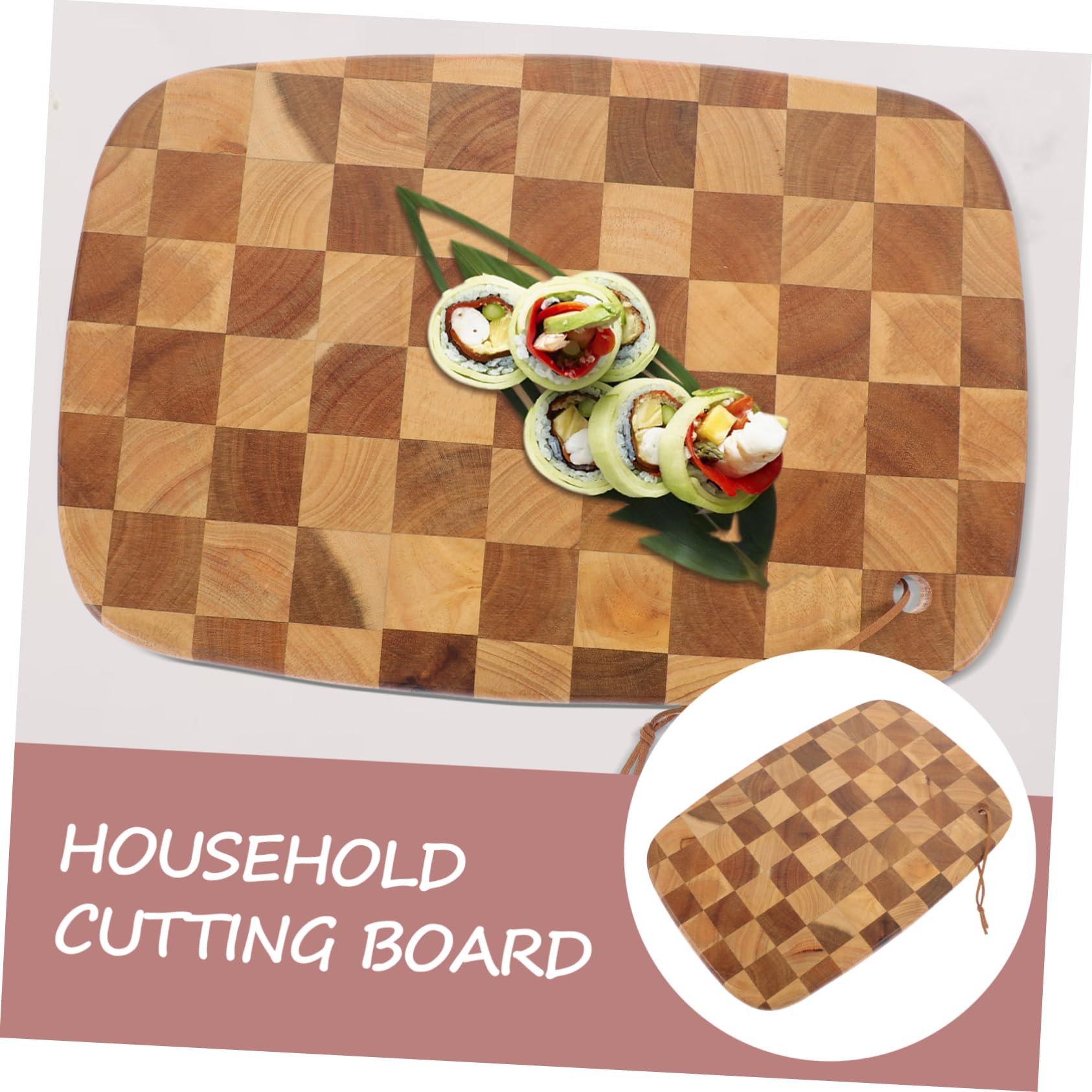 COLLBATH Tabla de Cortar Cocina Madera Nogal Doble Cara Fácil de Usar para Preparar Comidas Cocina Profesional y Hogar