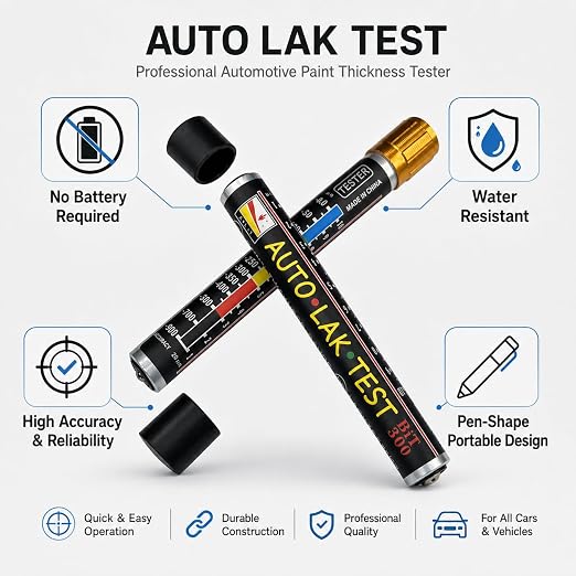 Medidor de espesor de pintura portátil para autos usados miniatura 3
