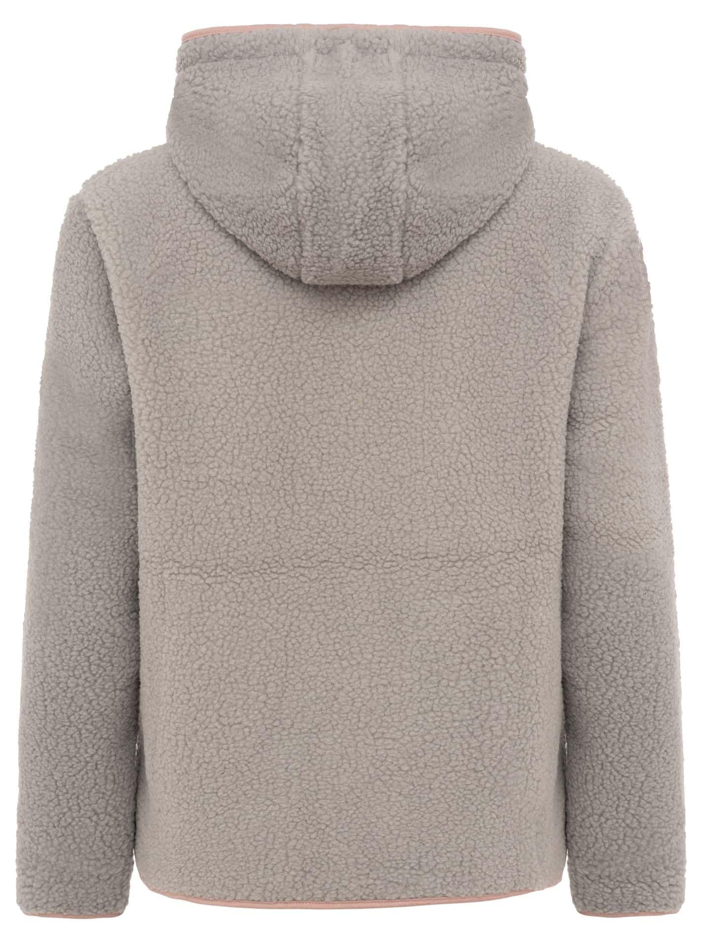 Zwillingsherz Damen Teddyjacke Classic mit Kapuze– Kuschelige Fleece Jacke mit Reißverschluss, Warm & Weich Uni