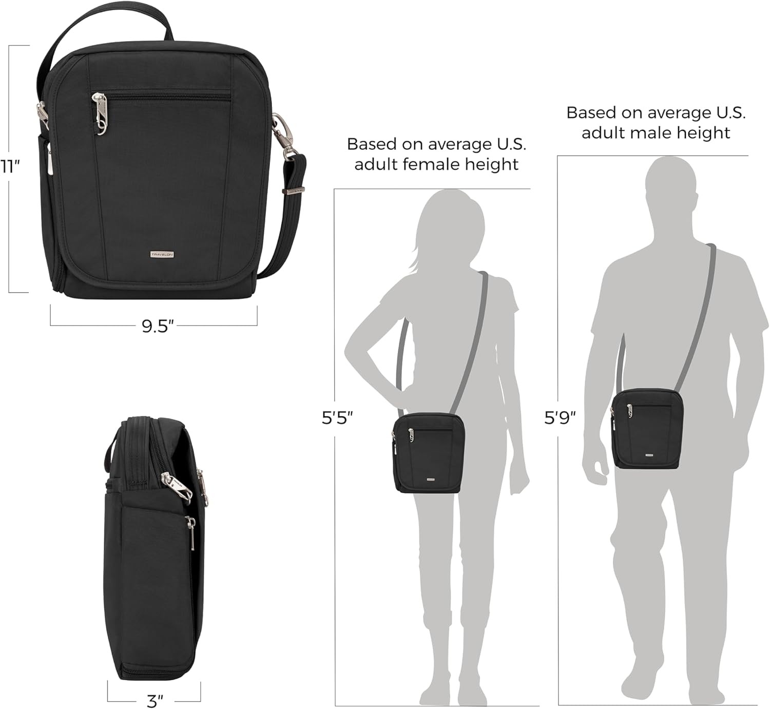 Travelon Anti-Theft Classic Medium Tour Bag - Image 5