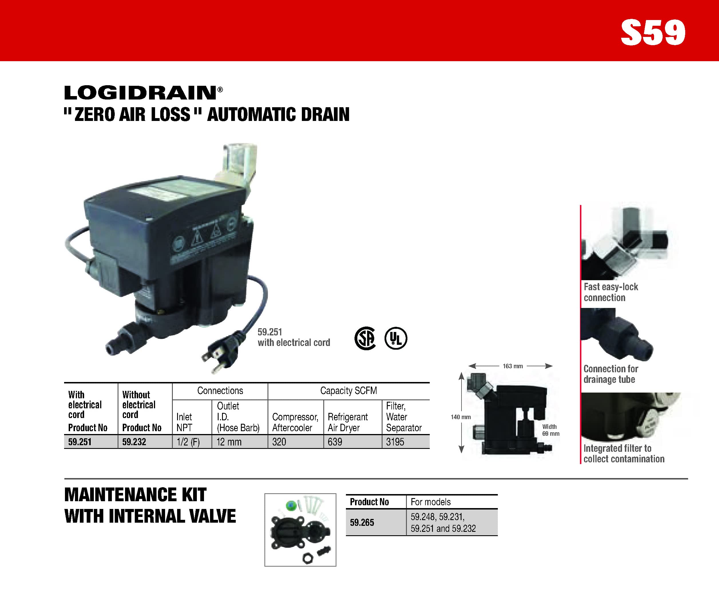 TOPRING 59.365 Programmable Digital Automatic Condensate Drain – 1/4" & 1/2" NPT, Timed Valve For Compressors