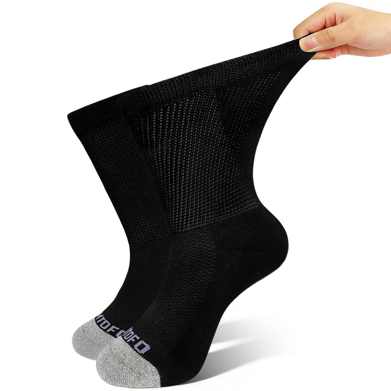 Calcetines Diabeticos Hombre Mujer: Calcetines Algodón Sin Goma Sin Costuras Sin Elástico Confort Acolchado De Felpa Calcetines de Ajuste Holgado para Pies Hinchados — view 7