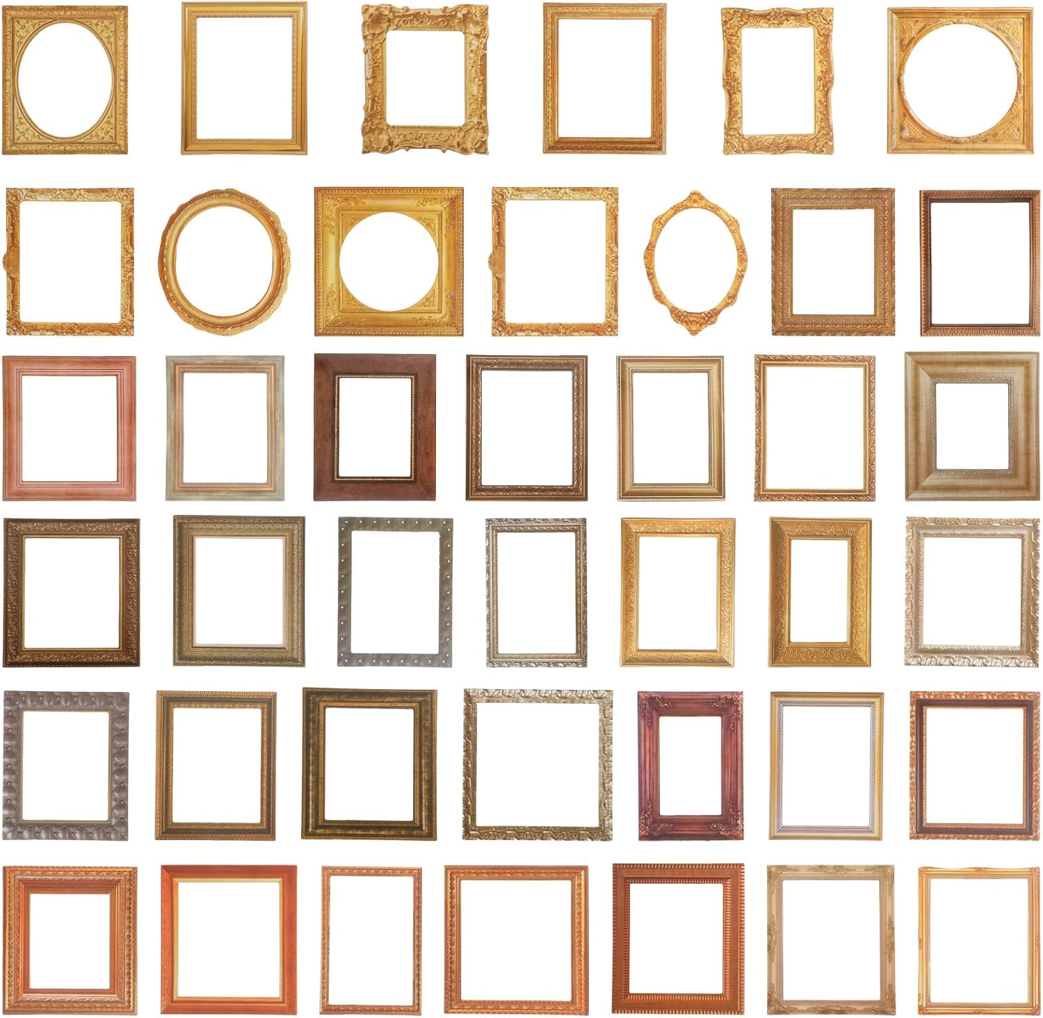 120 Pcs Frame Stickers for Scrapbooking, 40 Designs Self-Adhesive Vintage Picture Frame Stickers, Decorative Paper Scrapbook Frames for DIY Crafts Junk Journal & Albums