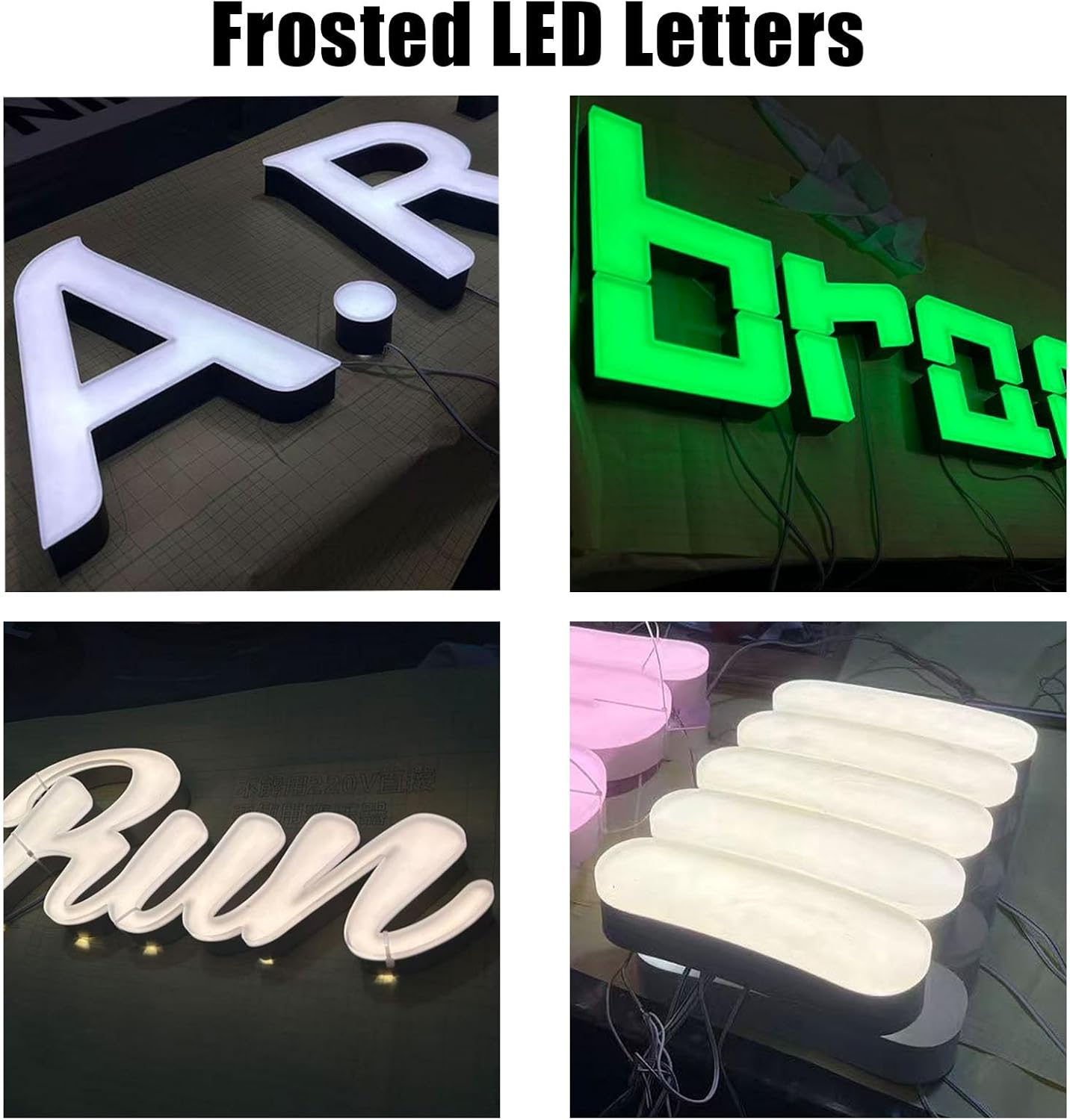 Frosted Acrylic Custom LED Channel Letter Sign - Backlit Business Letters for Storefront, Waterproof Outdoor Metal Signage