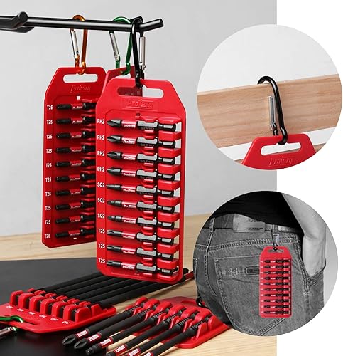 Miniatura 9 de Juego de brocas de impacto con clip, 10 piezas, 2 Phillips, 2 pulgadas de longitud, resistencia industrial, vástago hexagonal de 14 pulgadas