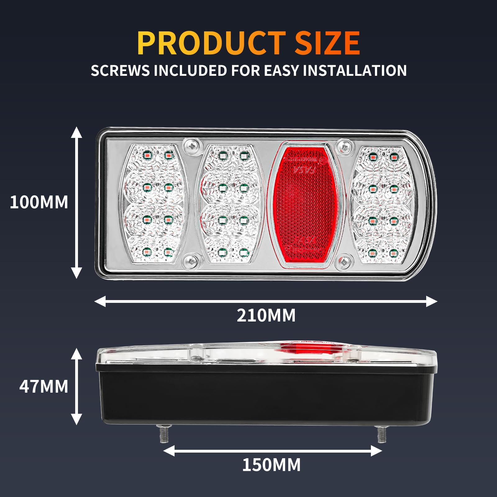 LED tylne światła przyczepa QP-XK607