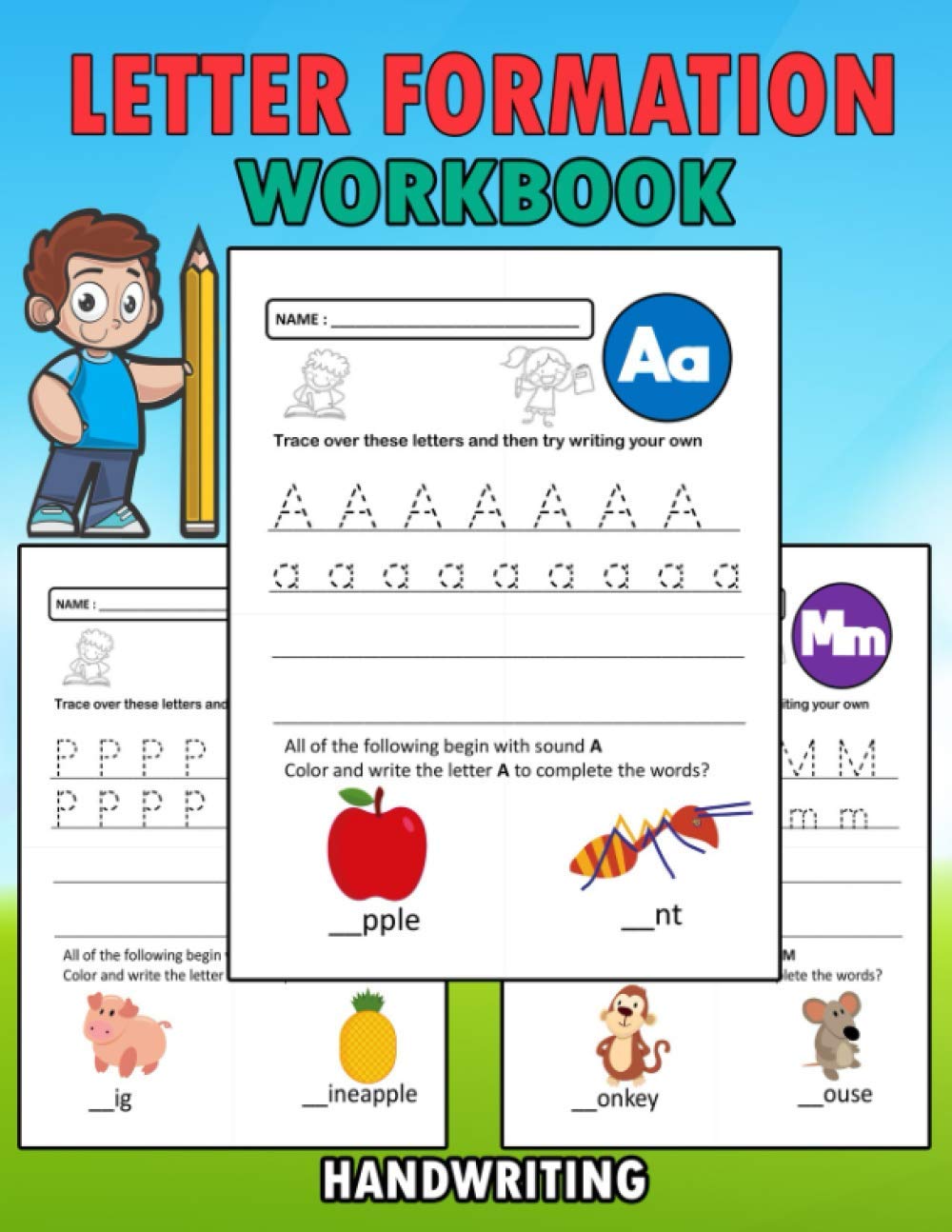 Letter Formation Workbook: Letter Formation Activities For Kids,Help Children Learn To Write With This Handwriting Booklet