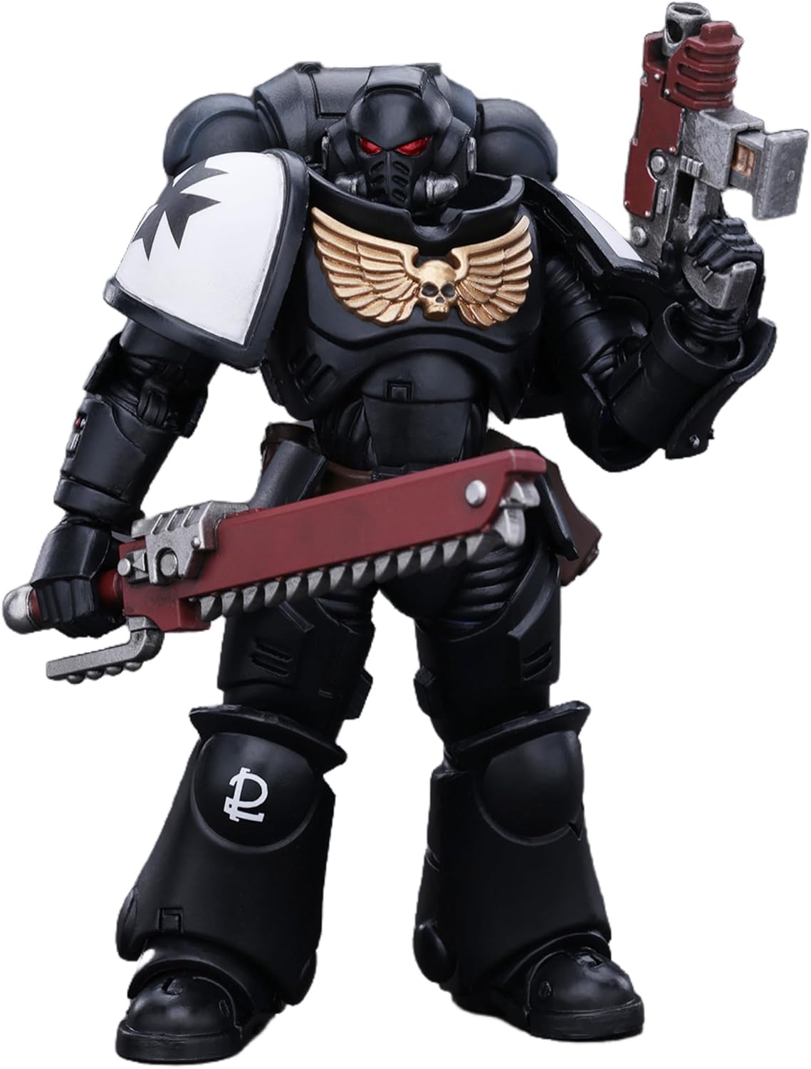 JOYTOY 1/18 Action Figures - Warhammer 40,000 Space Marines Black Templars Outriders Brother Valtus - 4‘’,Classic Character,Collectible,Age 15 and Above