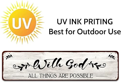 Miniatura 4 de Letrero y decoración con texto en inglés With God All Things are Possible, decoración espiritual, decoraciones cristianas, Jesús y Dios, versículos