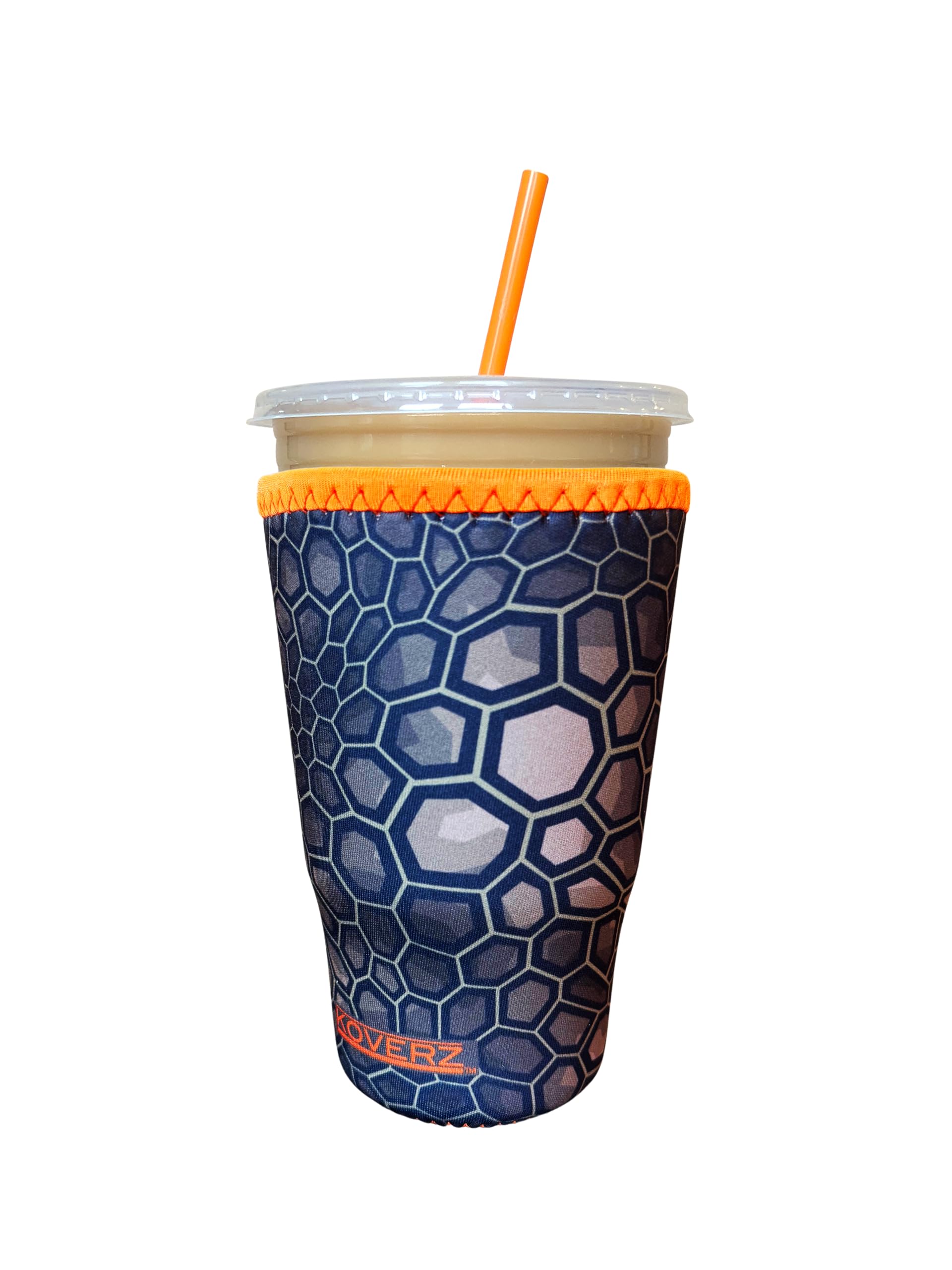 Iced Coffee Sleeve, Insulated Neoprene Cup Sleeve, Fits a 32 Oz. Coffee Cup, Washable and Reusable, Iced Coffee Accessories, Large Camo Green