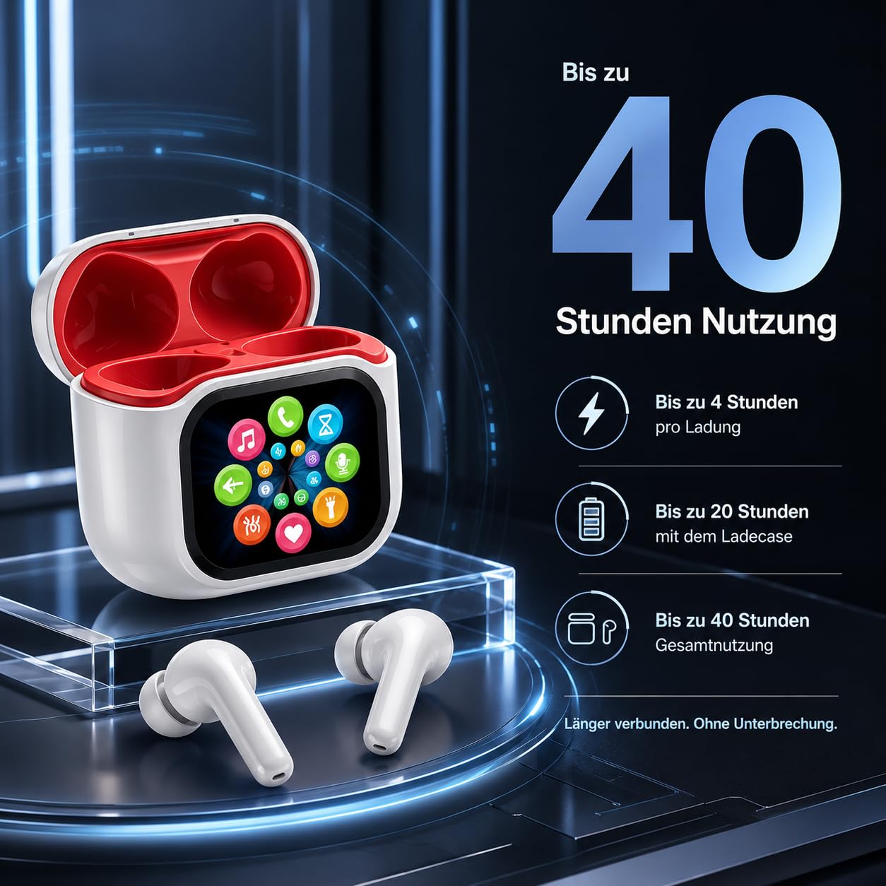 Lingo Bilingual Bluetooth Kopfhörer Für Gespräche Reise Und Geschäft (Weiß) | Kabellose In Ear Kopfhörer mit App Übersetzung, Umgebungsmodus, ergonomischer Passform und IPX4 Spritzwasserschutz.