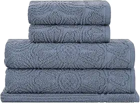 Buddemeyer Jogo de toalhas Florentina Extra Soft Banho Azul 5 peças