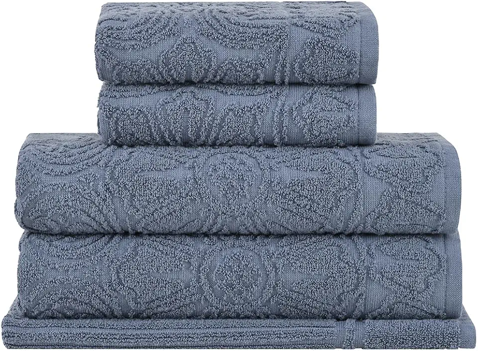 Buddemeyer Jogo de toalhas Florentina Extra Soft Banho Azul 5 peças
