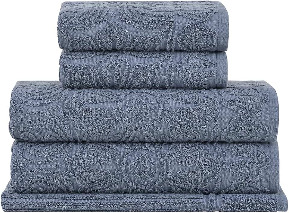 Buddemeyer Jogo de toalhas Florentina Extra Soft Banho Azul 5 peças