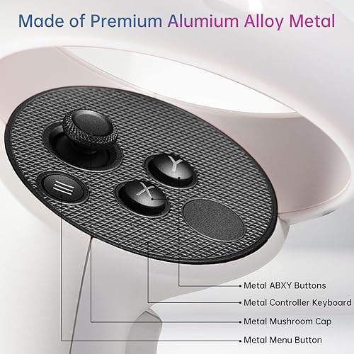 Miniatura 2 de VRbrother Metal Left and Right Controller Replacement Keyboard, Mushroom Caps, ABXY Buttons Return Key Function Key, Analog Joystick Replacement