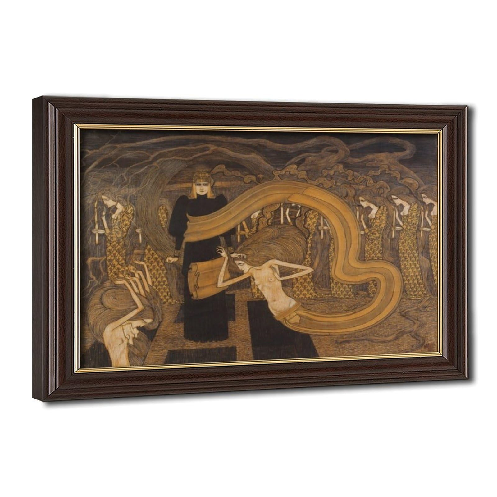 WCYB Jan Toorop Fatality 1893 Posters Prints Canvas Deco Paintings Wall Art Hangable Frame 12" L X 18" W