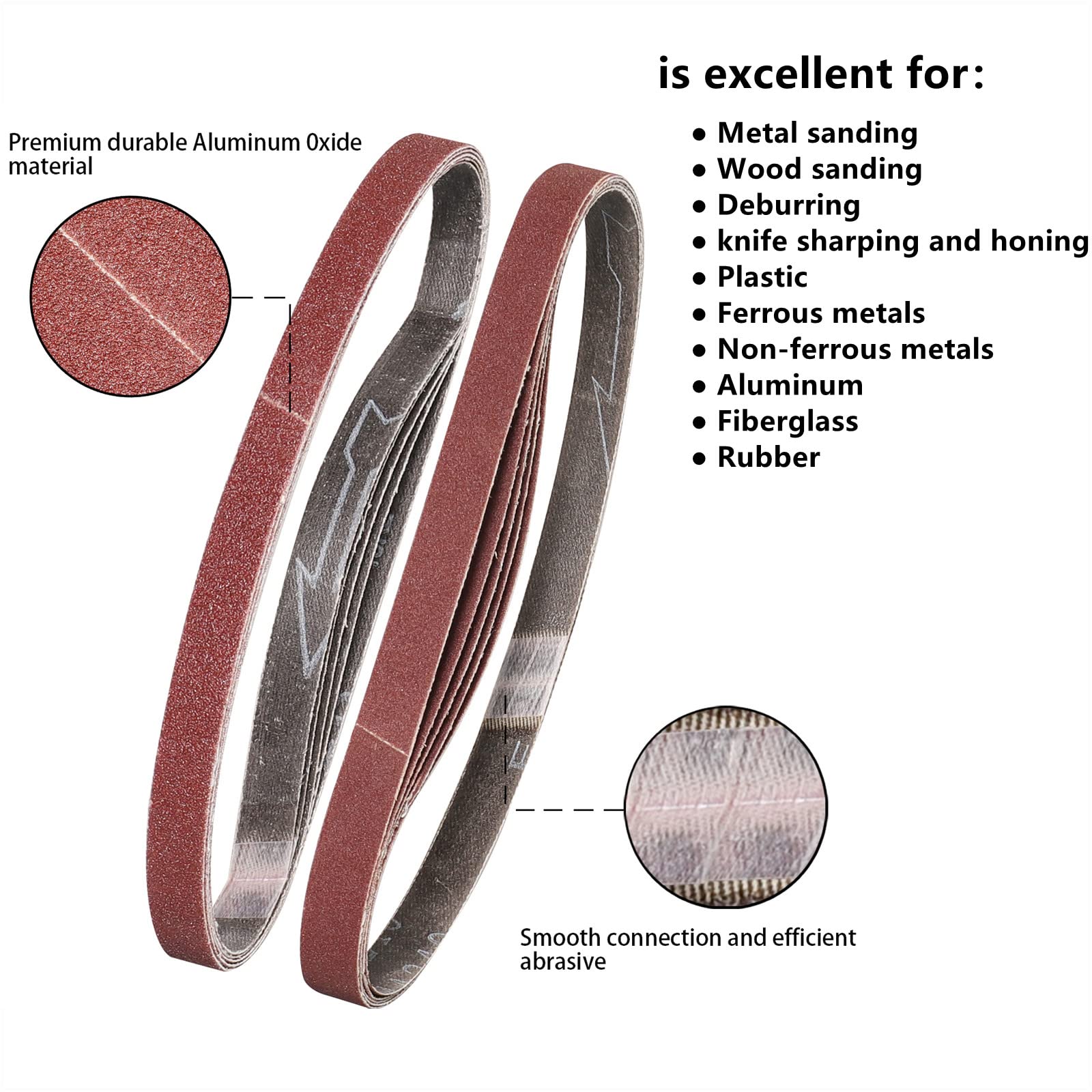 Dynafile Sanding Belts 1/2x18 24 Grit Z/A Zirc Plus