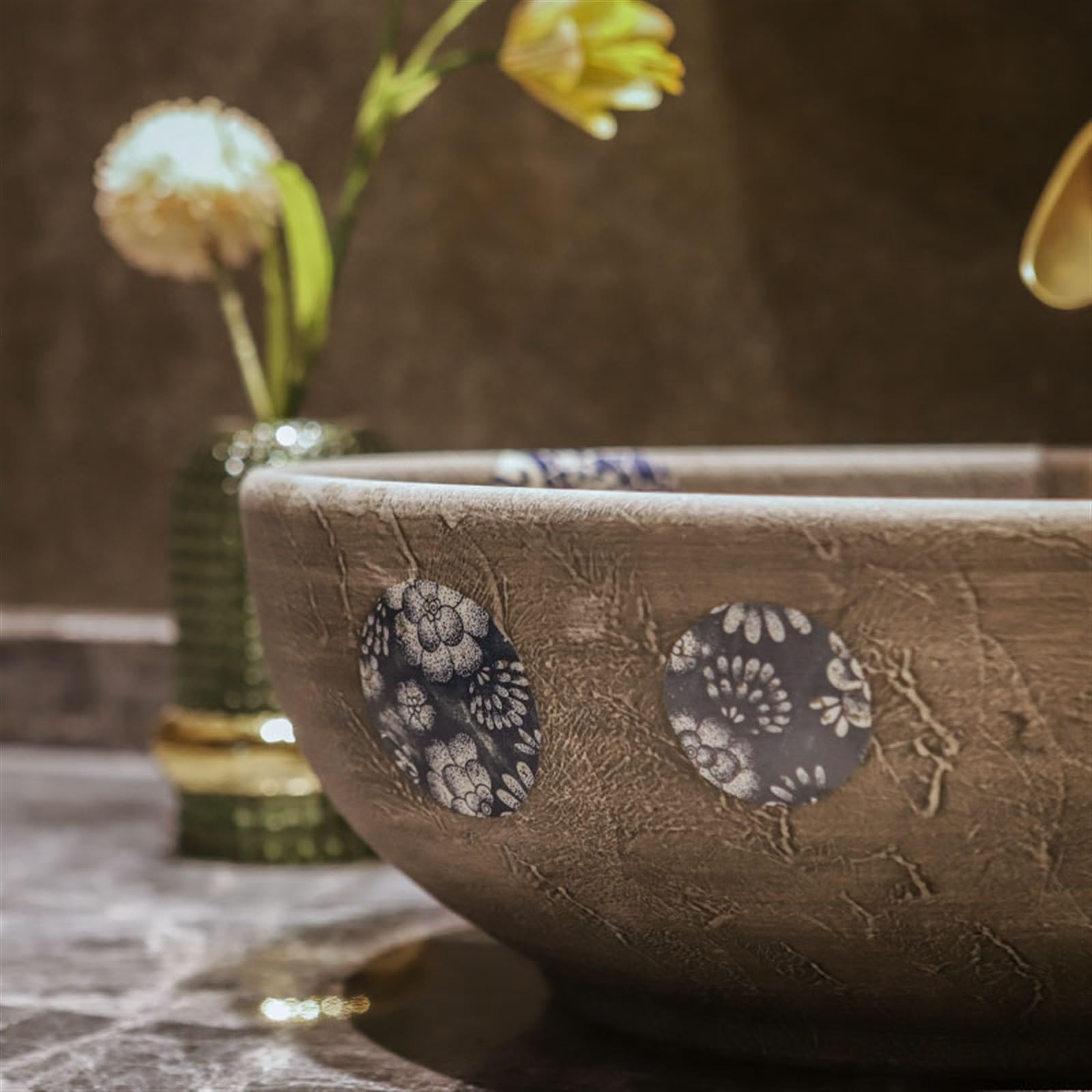 Umywalka Nablatowa, Umywalka Ceramiczna Jingdezhen, Umywalka Antyczna, Umywalka Chińska, Umywalka Okrągła Z Akcesoriami, Umywalka Nablatowa V