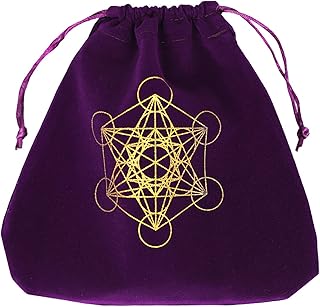 Uwariloy veludo para cartão tarô - armazenamento jogos tabuleiro para dados cartas, adivinhação estrela e lua, tarô para joias com cordão, acessórios tarô para viagem