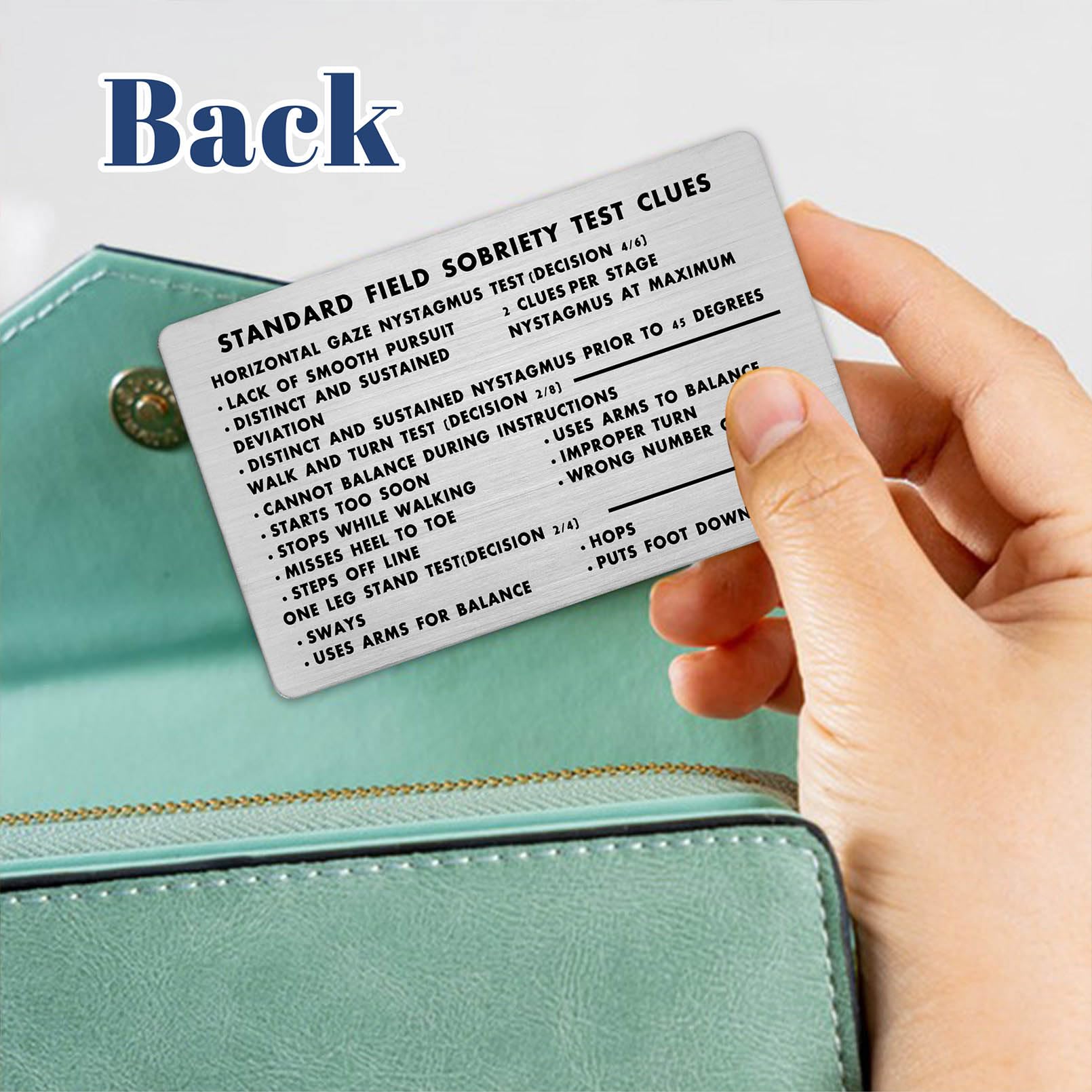 Miranda Warning Card Metal - Double-sided Engraved Miranda Rights