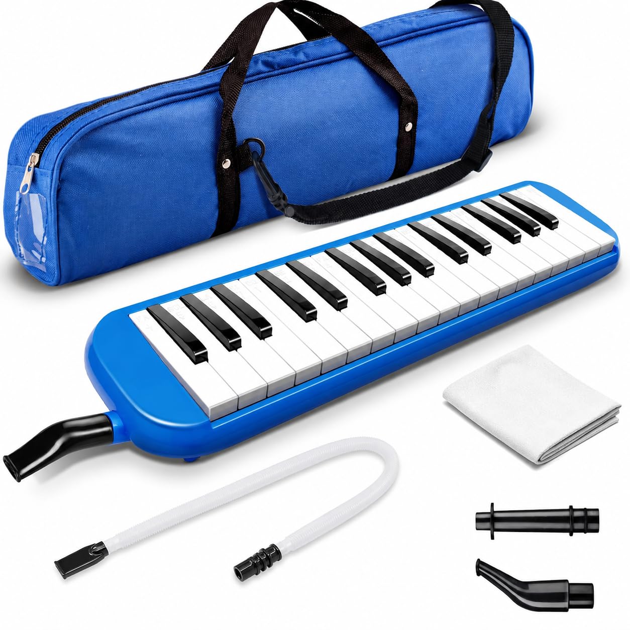 IMAGINEA 32-Key Melodica Keyboard Instrument Soprano Air Piano Keyboard Pianica with Flexible Long Tube, Short Mouthpiece & Carrying Bag for Beginners, Kids, Students & Music Lovers | Blue | CY0050-image-20