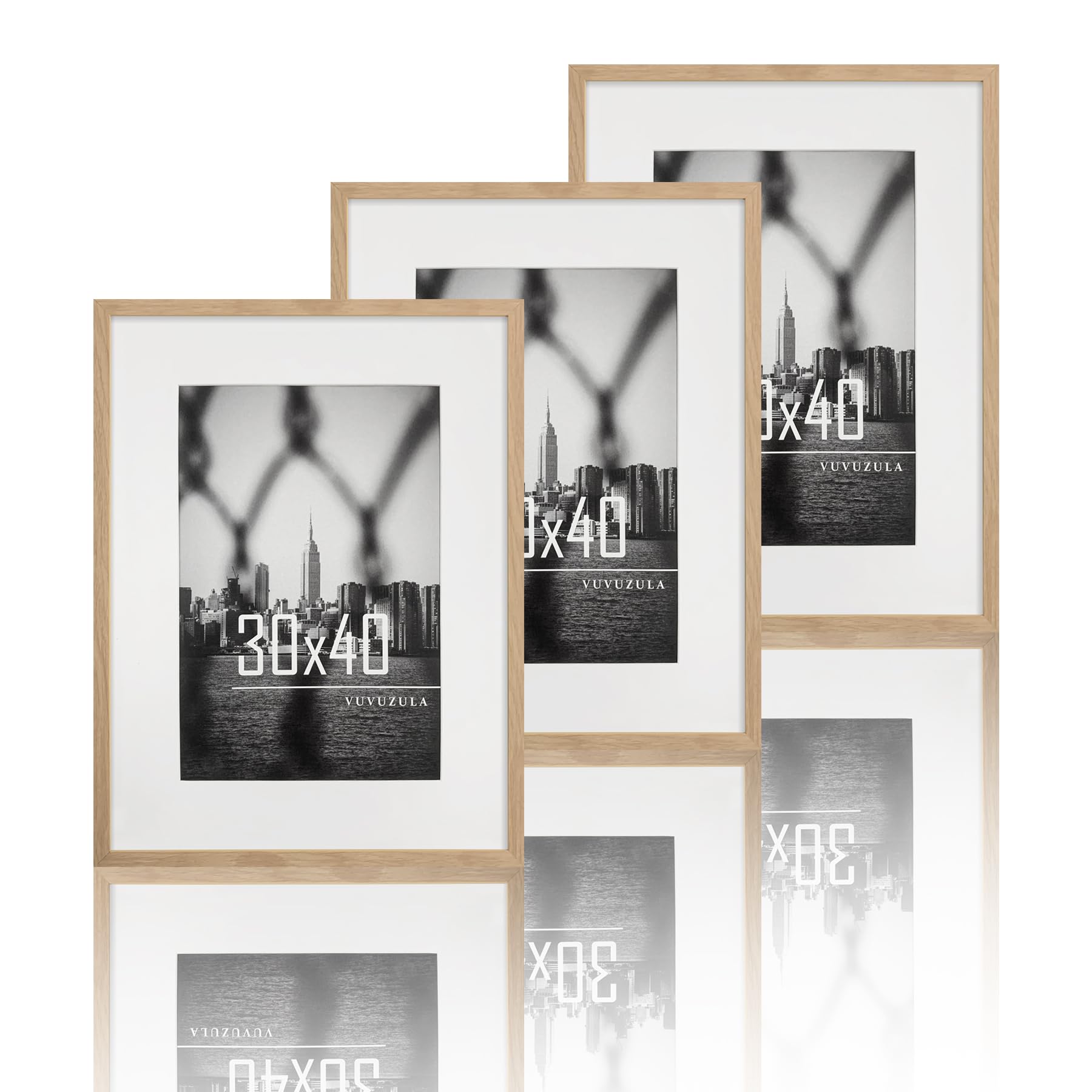 Cadres photo 30x40 cm en bois pour harmoniser et encadrer vos posters VUVUZULA