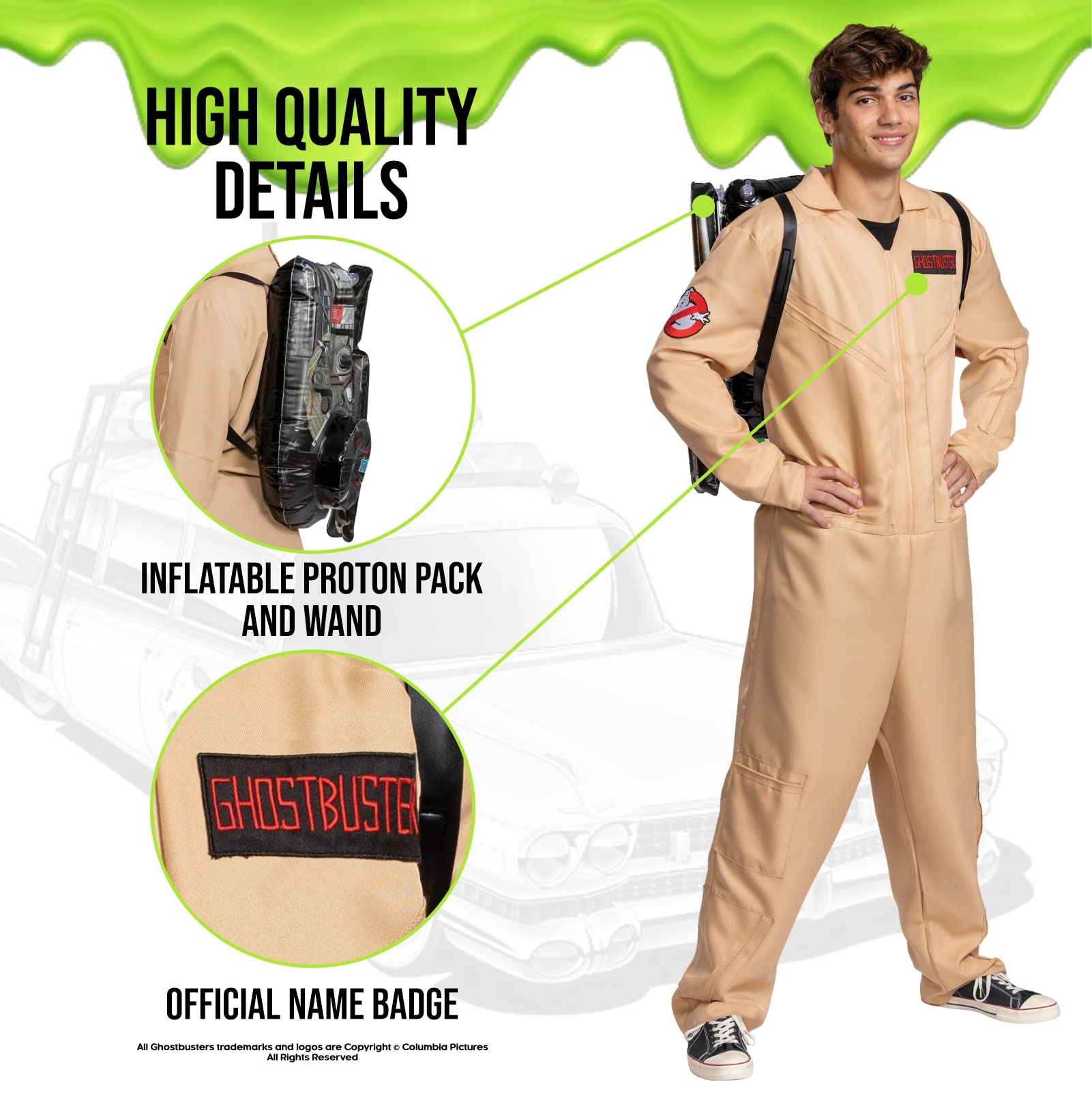 Disguise Costume da Ghostbusters, unisex, per adulti, tuta ufficiale Deluxe Ghostbuster