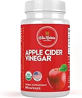 Vista 1 de Cápsulas de vinagre de sidra de manzana 1000 mg Suplemento herbario orgánico 60 cápsulas