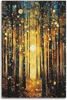 Gustav Klimt Gemälde Kunst《Sonnenwald Bäume》Poster Wandkunst Drucke Foto Bild Gemälde Zimmerdekor Heimdekoration 60x90cm(24x36inch)
