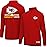 Ultra Game NFL Official Adults Super Soft Quarter Zip Long Sleeve T-Shirt - Unisex, Kansas City Chiefs, Team Color, Large